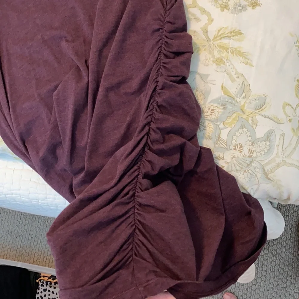 lululemon athletica Asymmetrical Ruched Dress in Deep Plum